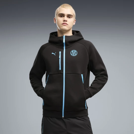 Foto van product Olympique de Marseille PUMATECH capuchon met rits voor Heren, Blauw / Zwart