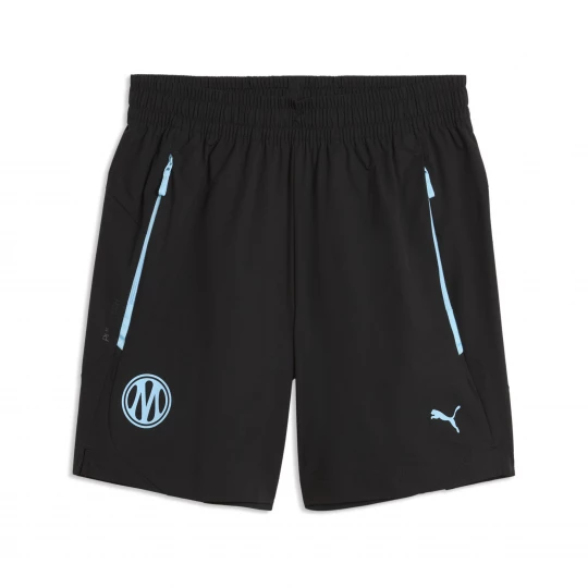 Foto van product Olympique de Marseille PUMATECH relaxte geweven short, Blauw / Zwart