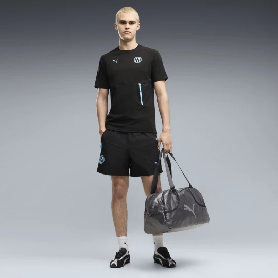 Foto van product Olympique de Marseille PUMATECH relaxte geweven short voor Heren, Blauw / Zwart