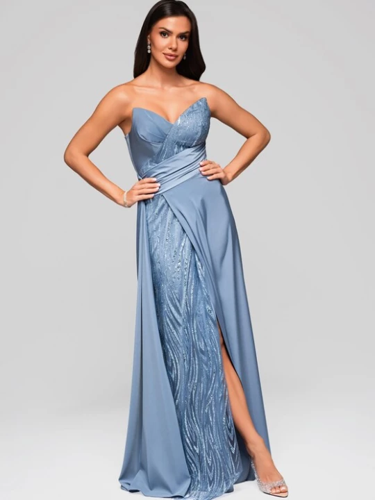 Foto van product Ombre Avondjurk blauw