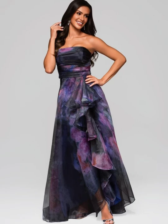 Foto van product Ombre Avondjurk blauw / donkerlila