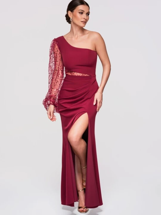 Foto van product Ombre Avondjurk bordeaux
