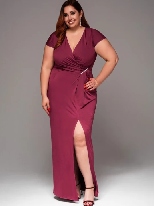 Foto van product Ombre Avondjurk bordeaux
