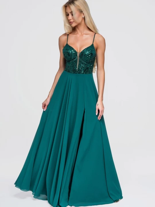 Foto van product Ombre Avondjurk groen