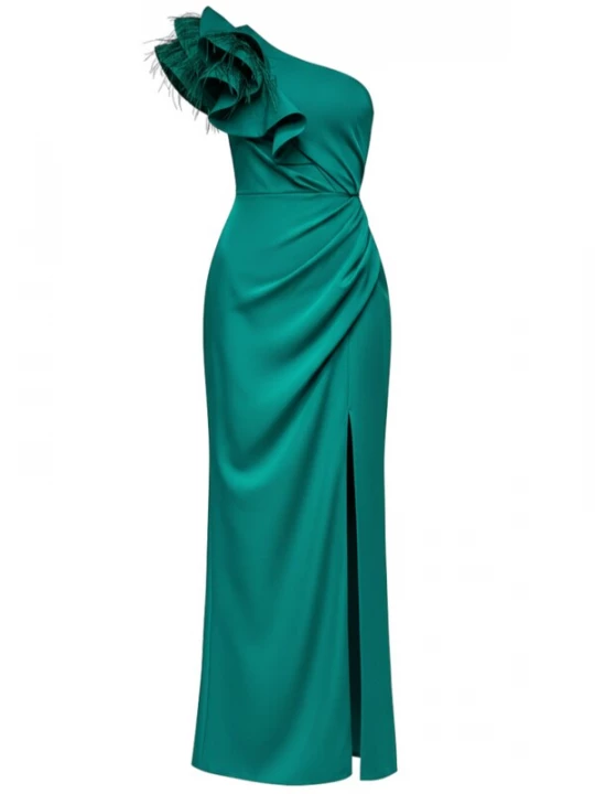 Foto van product Ombre Avondjurk jade groen