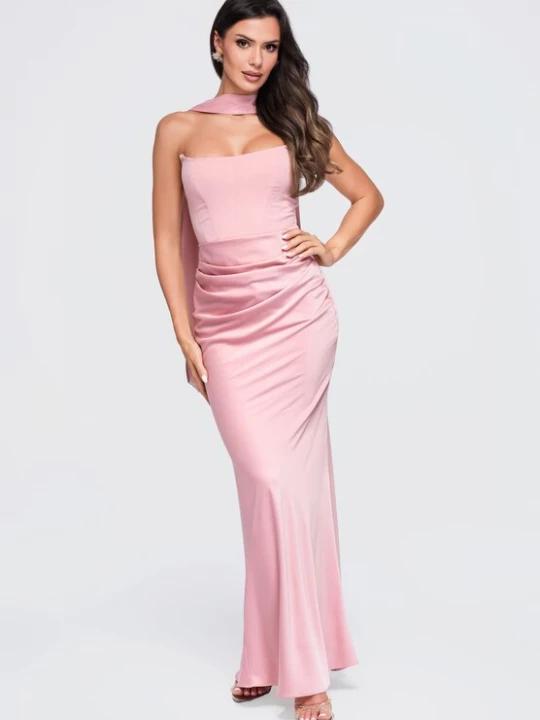 Foto van product Ombre Avondjurk 'LA-OM-DLR415' rosa
