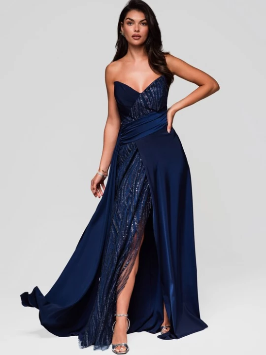Foto van product Ombre Avondjurk navy