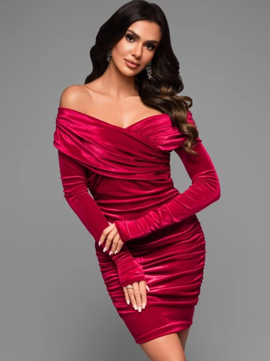 Foto van product Ombre Avondjurk rood