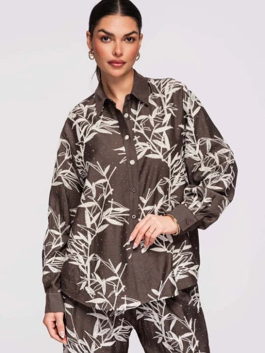 Foto van product Ombre Blouse bruin / wit