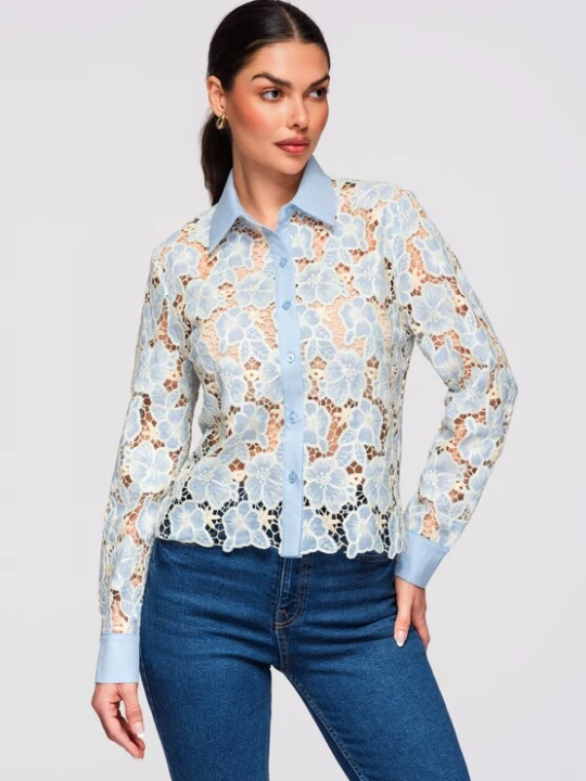 Foto van product Ombre Blouse 'OW-SH-E0025' lichtblauw