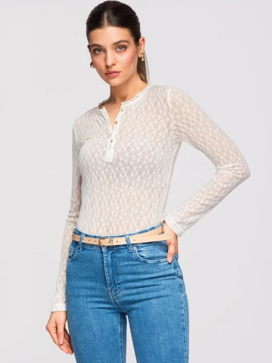 Foto van product Ombre Blouse 'OW-TS-E0013' natuurwit