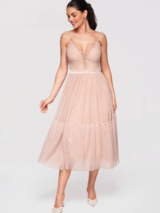 Foto van product Ombre Cocktailjurk beige