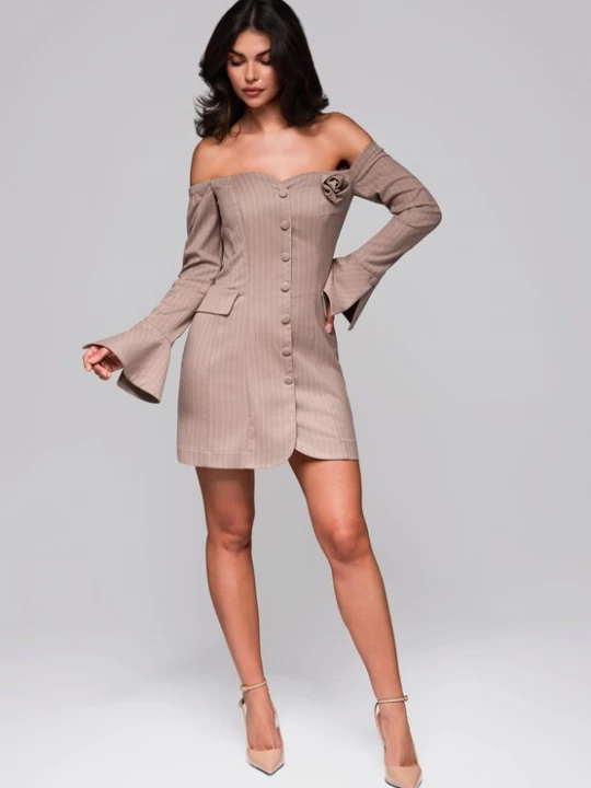 Foto van product Ombre Cocktailjurk 'Lusia' chamois