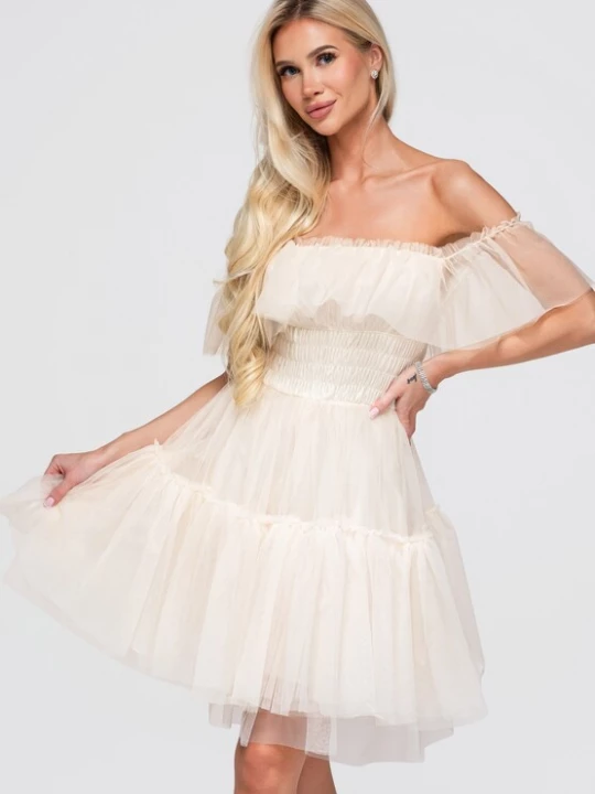 Foto van product Ombre Cocktailjurk natuurwit