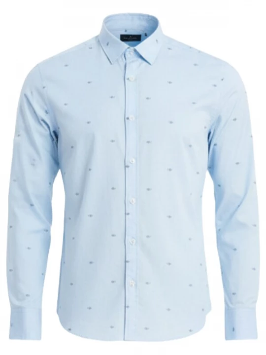 Foto van product Ombre Overhemd navy / lichtblauw
