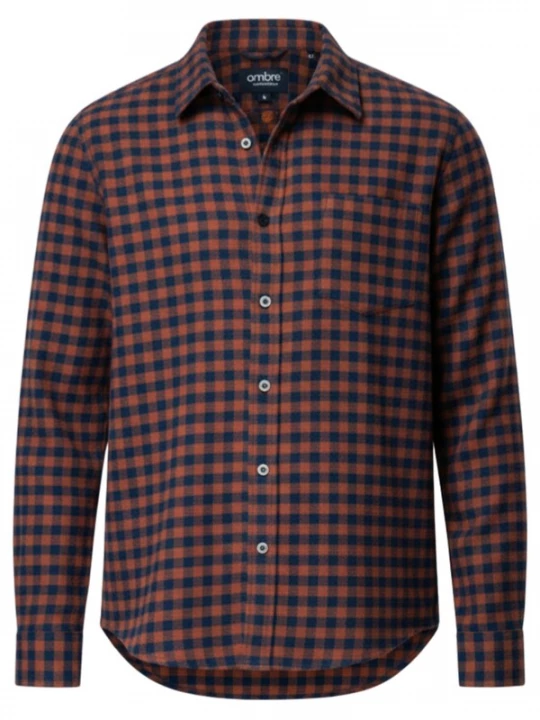 Foto van product Ombre Overhemd 'OM-SHCS-0150' navy / bruin