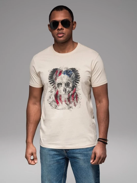 Foto van product Ombre Shirt blauw / grijs / rood / offwhite