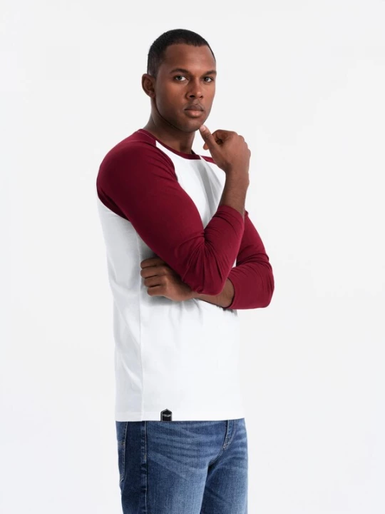 Foto van product Ombre Shirt bordeaux / wit