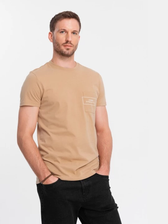Foto van product Ombre Shirt camel / wit