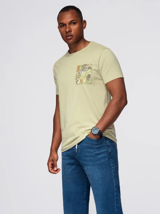 Foto van product Ombre Shirt crème / bruin / olijfgroen / pastelgroen