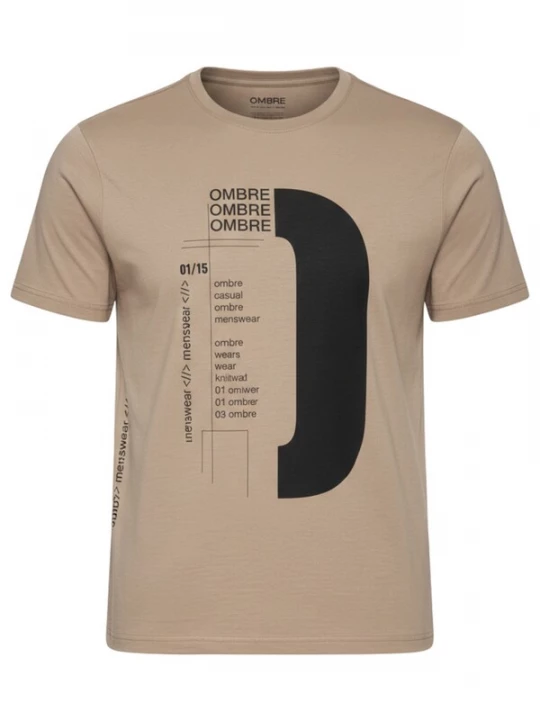 Foto van product Ombre Shirt donkerbeige / zwart