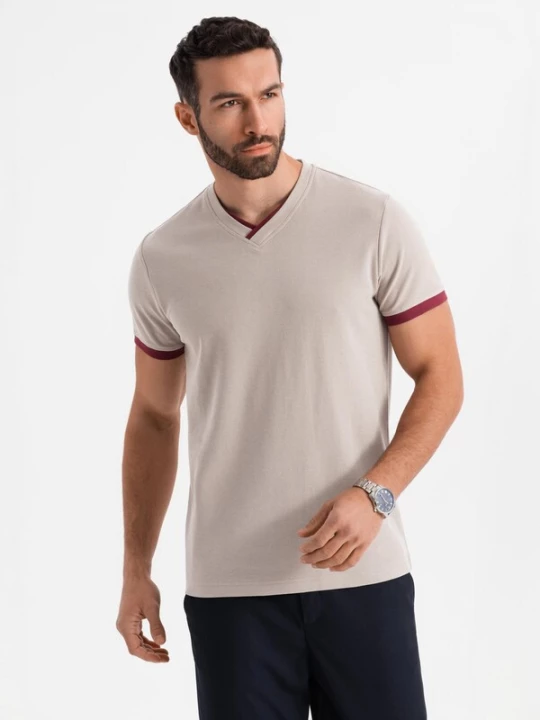Foto van product Ombre Shirt lichtgrijs / rood