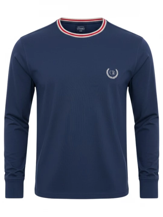 Foto van product Ombre Shirt marine / oranje / wit
