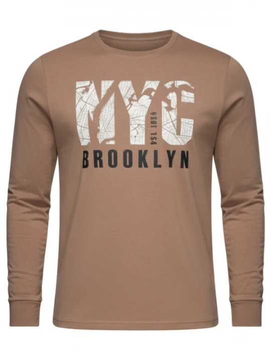 Foto van product Ombre Shirt 'OM-LSPT-0131' pueblo / zwart / wit