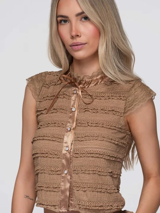 Foto van product Ombre Shirt ' OW-TS-E0066' bruin