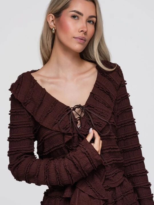 Foto van product Ombre Shirt ' OW-TS-E0067' donkerbruin