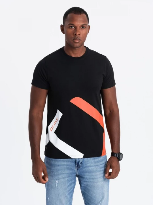 Foto van product Ombre Shirt 'Performance' oranje / zwart / wit