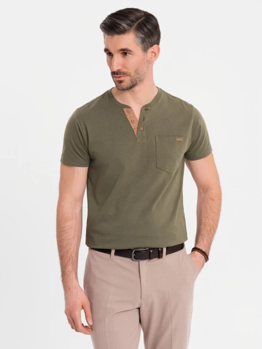 Foto van product Ombre Shirt pueblo / olijfgroen