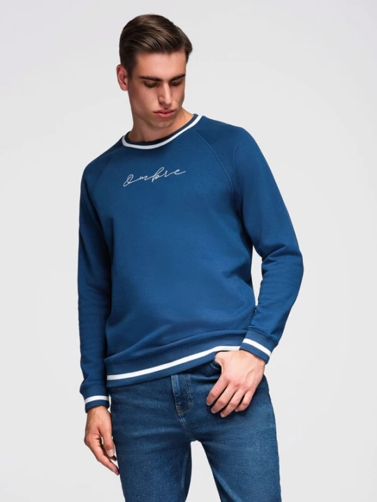 Foto van product Ombre Sweatshirt 'OM-SSNZ-0244' donkerblauw / wit