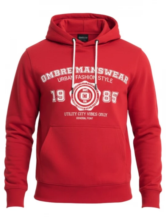 Foto van product Ombre Sweatshirt 'OM-SSPS-0143' kersrood / wit