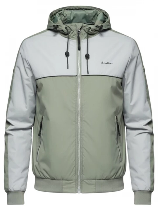 Foto van product Ombre Tussenjas 'OM-JANP-0228' grijs / olijfgroen