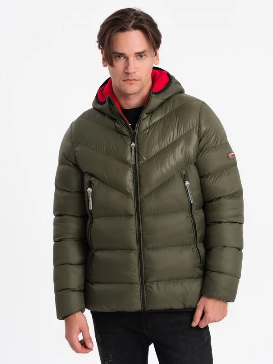 Foto van product Ombre Winterjas 'OM-JAHP-0145' olijfgroen