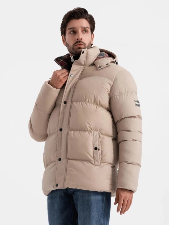 Foto van product Ombre Winterjas 'OM-JAHP-0205' lichtbeige