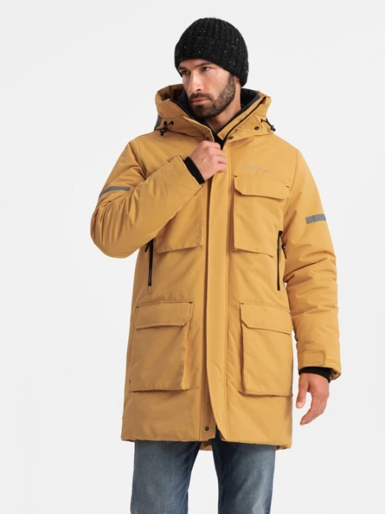 Foto van product Ombre Winterjas 'OM-Jalj-0169' mosterd