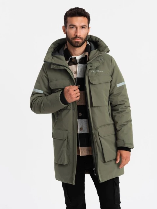 Foto van product Ombre Winterjas 'OM-Jalj-0169' olijfgroen