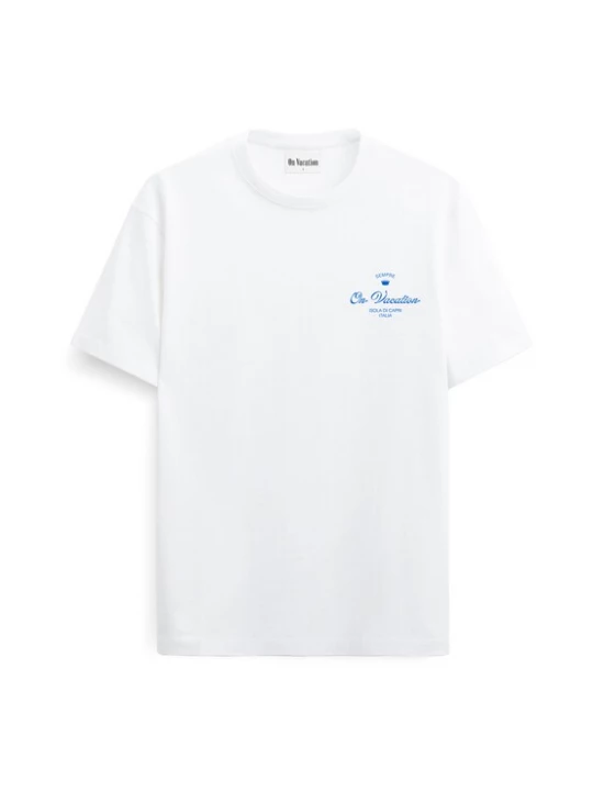 Foto van product On Vacation Shirt blauw / olijfgroen / lichtoranje / wit