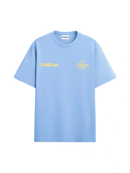 Foto van product On Vacation Shirt 'Chill Out' lichtblauw / geel / wit