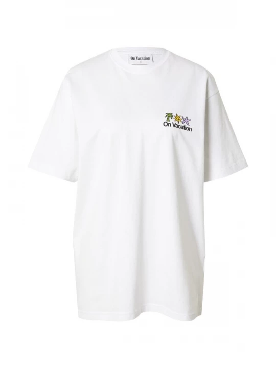 Foto van product On Vacation Shirt 'Holiday Service' geel / sering / zwart / wit
