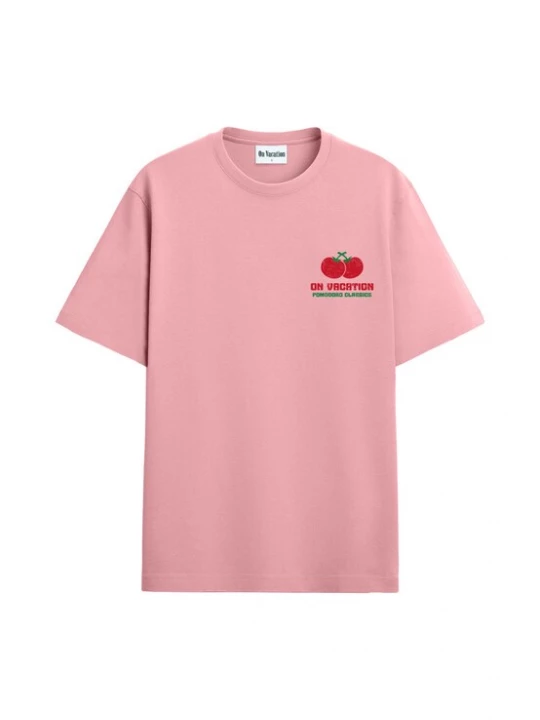 Foto van product On Vacation Shirt 'Pomodoro Classics' groen / rosa / rood