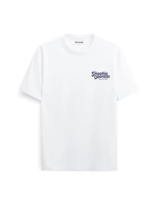 Foto van product On Vacation Shirt 'Smoothie Operator' donkerlila / wit