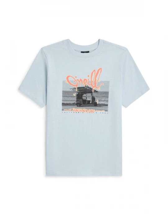 Foto van product O'NEILL Shirt 'Slub' lichtblauw / grijs / abrikoos / zwart