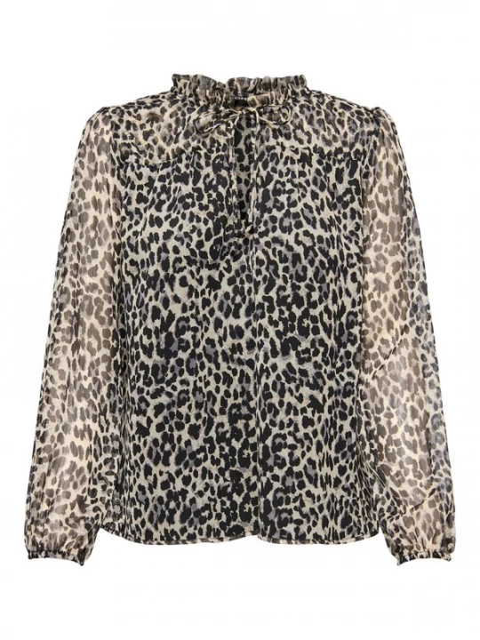 Foto van product ONLY Blouse 'Ditsy' beige / grijs / zwart