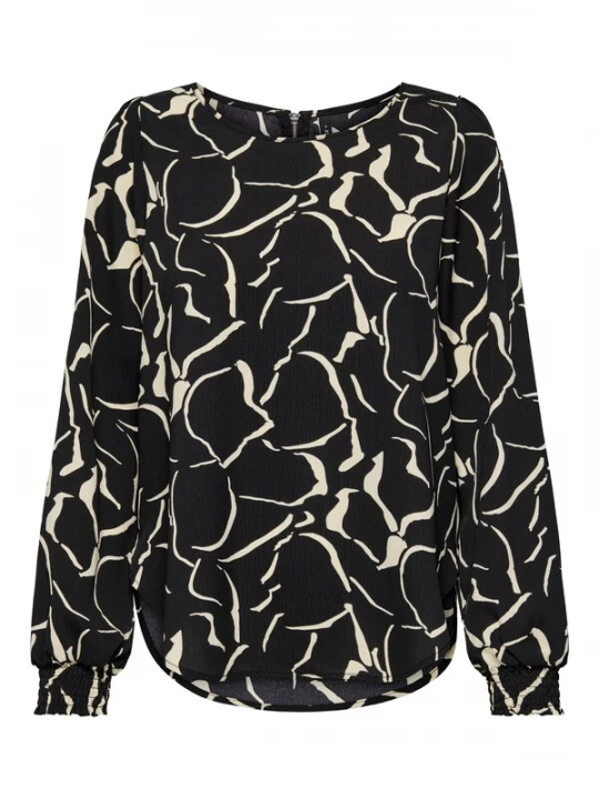 Foto van product ONLY Blouse 'Elite' lichtbeige / zwart