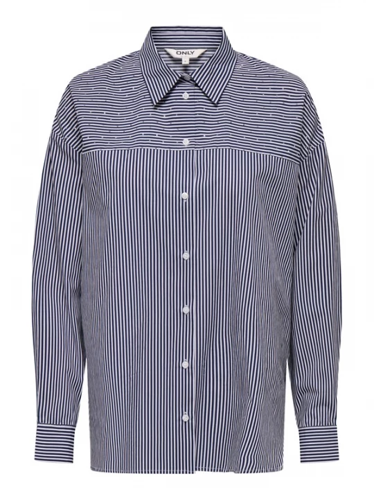 Foto van product ONLY Blouse navy / wit