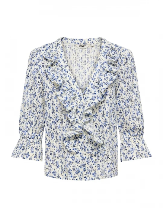 Foto van product ONLY Blouse 'ONLCoralie' marine / navy / wit