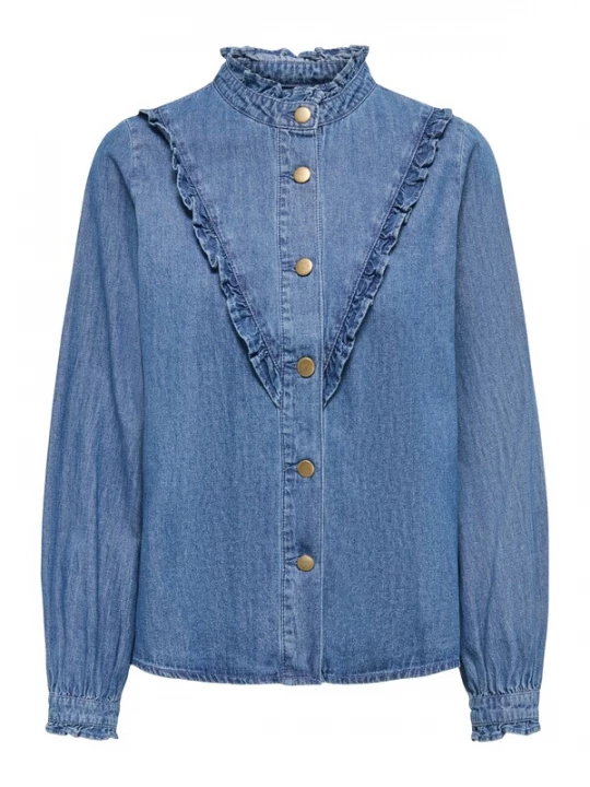 Foto van product ONLY Blouse 'ONLELLIE' blauw denim